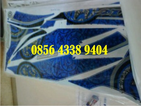 stiker striping new jupiter mx motif batik biru